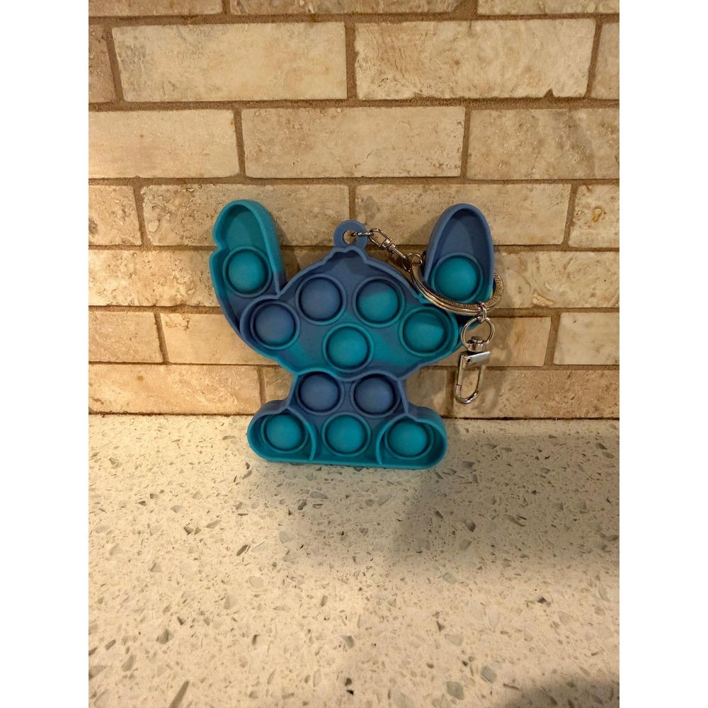 Disney Lilo & Stitch Blue Bubble Pop Fidget Keychain